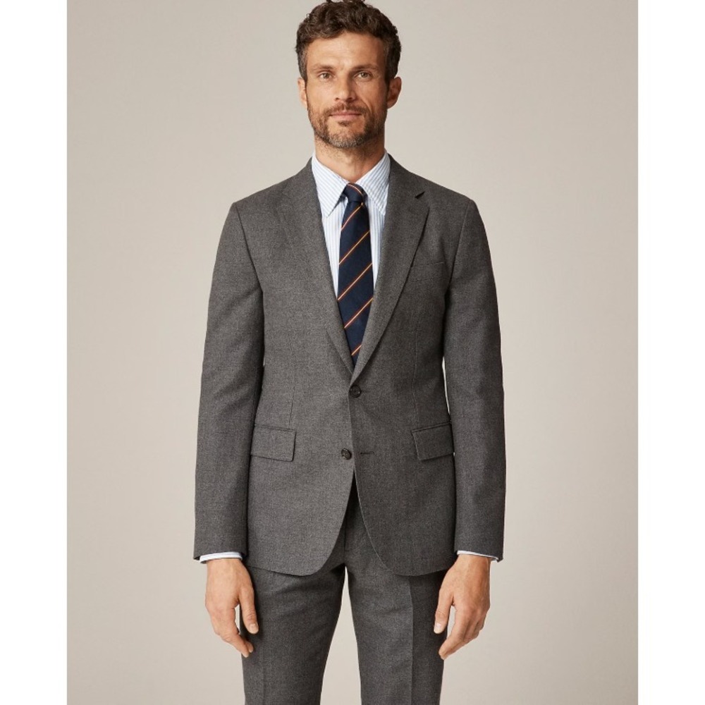 J. Crew Ludlow Slim Fit Blazer 38S Moon English Worsted Wool Cotton Sport Jacket